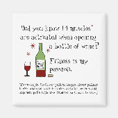 フィットネスは私のパッションワおもしろいイン引用文 マグネット (正面)