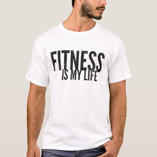 フィットネスは私の人生 Tシャツ (正面)