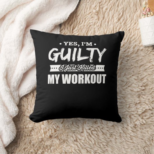 フィットネスやる気を起こさせるが私のトレーニングを殺した クッション (ブランケット)