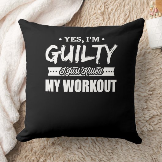 フィットネスやる気を起こさせるが私のトレーニングを殺した クッション (ブランケット)