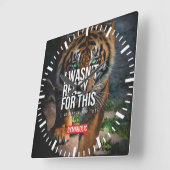 フィットネスやる気を起こさせるジム スクエア壁時計 (傾斜)