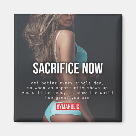 フィットネスやる気を起こさせるジム マグネット (正面)