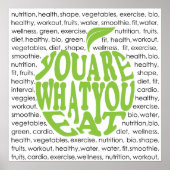 フィットネスやる気を起こさせるデザイン ポスター (正面)