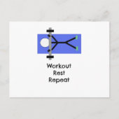 フィットネスやる気を起こさせるメッセージ ポストカード (正面)