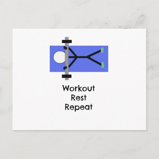 フィットネスやる気を起こさせるメッセージ ポストカード (正面)