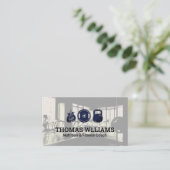 フィットネスアイコン | ジムのバックグラウンド名刺 名刺 (スタンド正面)