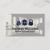 フィットネスアイコン | ジムのバックグラウンド名刺 名刺 (正面)