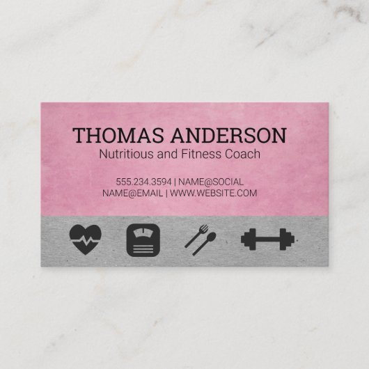 フィットネスアイコン 名刺 (正面)