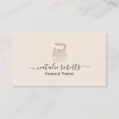 フィットネスアイボリーケトルベルロゴパーソナルトレーナー 名刺 (正面)