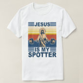 フィットネスイエスは私のスポッターヴィンテージ Tシャツ (デザイン正面)