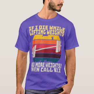 フィットネスインストラクタージムリフティングウェイトレトロサンa tシャツ