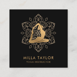 フィットネスインストラクターヨガインストラクター、ヨガポーズ、ジム スクエア名刺