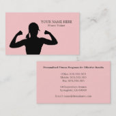 フィットネスインストラクター名刺テンプレート 名刺 (正面/裏面)