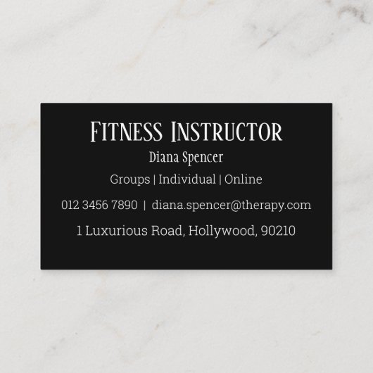 フィットネスインストラクター名刺 名刺 (裏面)