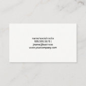 フィットネスインストラクター | 重み | ジム | ダンベルロゴ 名刺 (裏面)