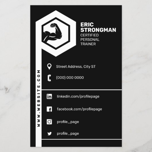 フィットネスインスパイアブラック チラシ (正面)