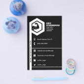 フィットネスインスパイアブラック チラシ (シングル)