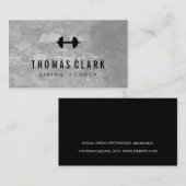 フィットネスウェイトグレーテクスチャ 名刺 (正面/裏面)