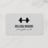 フィットネスウェイトグレーテクスチャ 名刺 (正面)