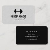 フィットネスウェイトグレーテクスチャ 名刺 (正面/裏面)