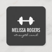 フィットネスウェイトシンプルグレー スクエア名刺 (正面)