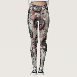 フィットネスウェイトプレートチェーンシームレスパターン レギンス