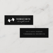 フィットネスウェイト黒テクス動揺してチャ スキニー名刺 (正面/裏面)