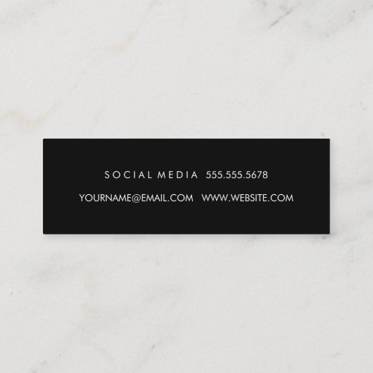 フィットネスウェイト黒テクス動揺してチャ スキニー名刺 (裏面)