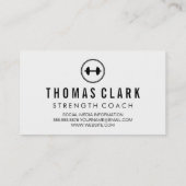 フィットネスウェイト2トーンテクスチャ 名刺 (裏面)