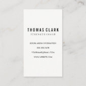 フィットネスウエイシンプルト白黒 名刺 (裏面)