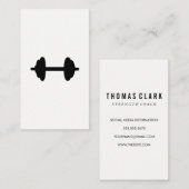 フィットネスウエイシンプルト白黒 名刺 (正面/裏面)