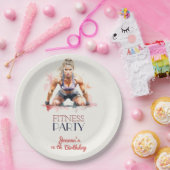 フィットネスウォータースポーツガールバースデーパーティー ペーパープレート (パーティー)