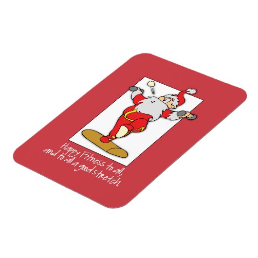 フィットネスエクササイズクリスマスウィズサンタ マグネット (左側)