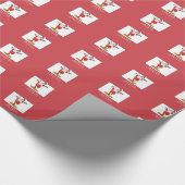 フィットネスエクササイズクリスマスウィズサンタ ラッピングペーパー (コーナー)