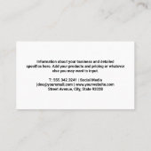 フィットネスエクササイズ | QRコード 名刺 (裏面)