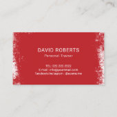 フィットネスエナジージムロゴパーソナルトレーナー グランジ 名刺 (裏面)