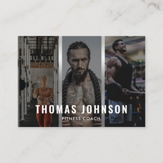 フィットネスカスタムコーチSNS 3写真 名刺 (正面)