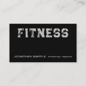 フィットネスカスタムパーソナルトレーナーコーチテンプレート 名刺 (正面)