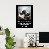 フィットネスカスタム引用文パーソナルトレーナージム ポスター (ホームオフィス)