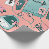 フィットネスガーリー花柄 ラッピングペーパー (角)