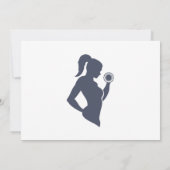 フィットネスガールがダンベルを持ち上げる 招待状 (裏面)