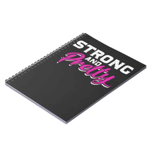 フィットネスガールウエイトリフティングメスジムトレーニング ノートブック (左側)