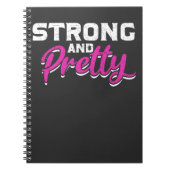 フィットネスガールウエイトリフティングメスジムトレーニング ノートブック (正面)