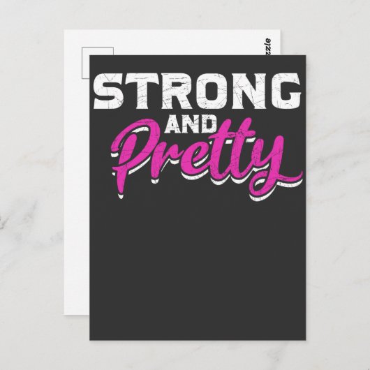 フィットネスガールウエイトリフティングメスジムトレーニング ポストカード (正面/裏面)