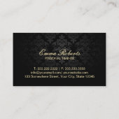 フィットネスガールシックレオパードプリントパーソナルトレーナー 名刺 (裏面)