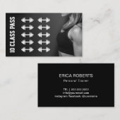 フィットネスガールトレーナー10クラスパスロイヤリティ ロイヤリティカード (正面/裏面)