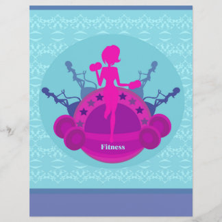 フィットネスガールトレーニングフライヤー チラシ