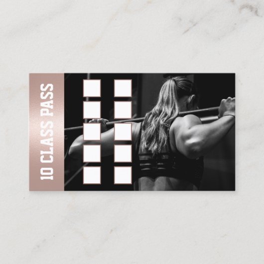 フィットネスガールバラ金ゴールド10クラスパスロイヤリティ ロイヤリティカード (正面)