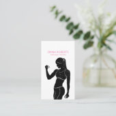 フィットネスガールパーソナルトレーナートレーニング 名刺 (スタンド正面)