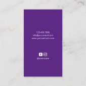 フィットネスガールパーソナルトレーナーパープルスター 名刺 (裏面)